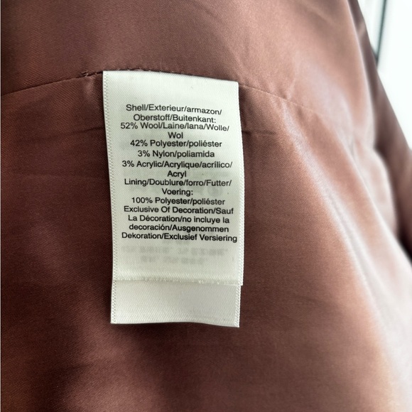 DKNY New York Plaid Wool Blend Coat – Blush Pink / Taupe - Picture 5 of 5